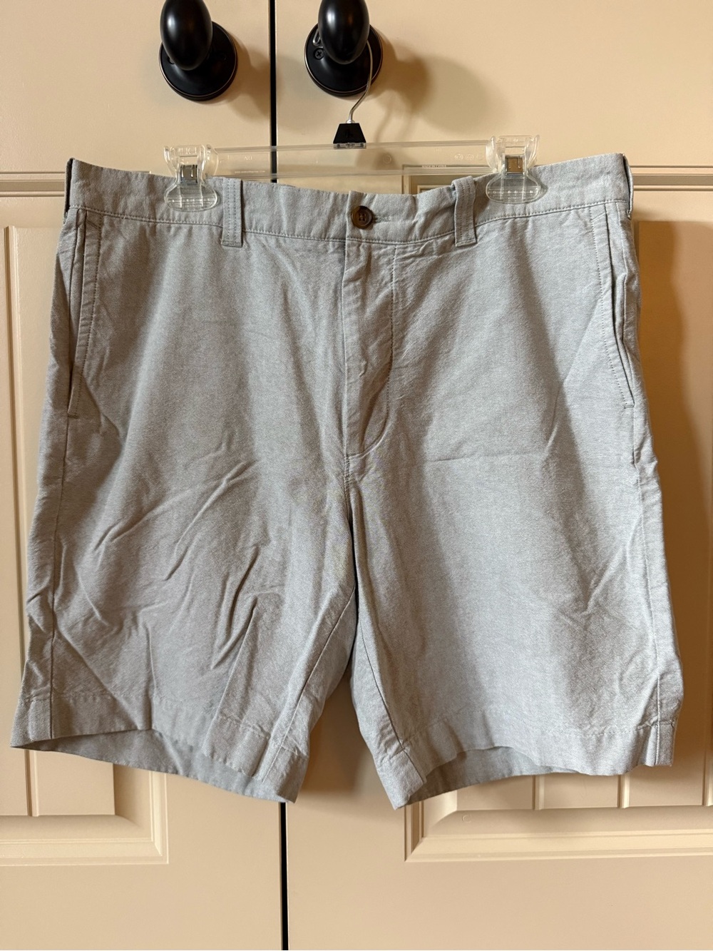 J. Crew Light Gray Flat-Front Cotton-Blend Shorts